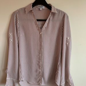 Express Portfolio Button down (red/white striped)